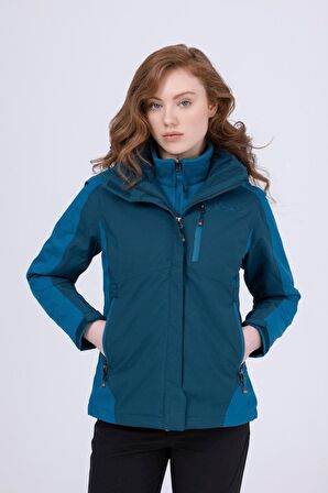 2AS SPARKLE WOMAN 3 in 1 JACKET  DARK PINE / LAGOON