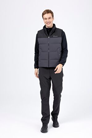 2AS Archer Erkek Down Vest Ceket Antrasit/Siyah