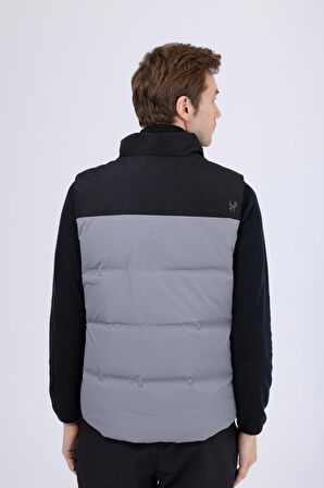 2AS Archer Erkek Down Vest Ceket Gri/Siyah