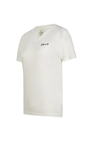 2AS Freda V Yaka Kadın Tişört Beyaz