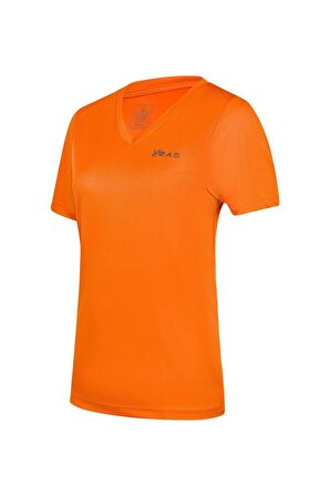 2AS Freda V Yaka Kadın Tişört Turuncu