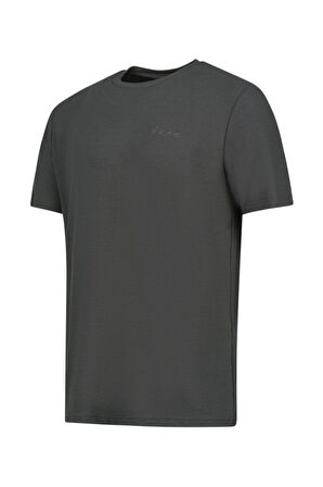 Kalei Sıfır Yaka Açık Antrasit T-Shirt