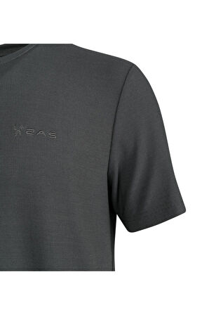 Kalei Sıfır Yaka Açık Antrasit T-Shirt