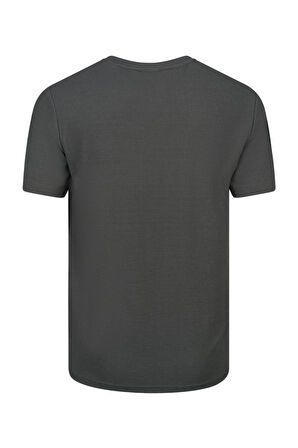 Kalei Sıfır Yaka Açık Antrasit T-Shirt