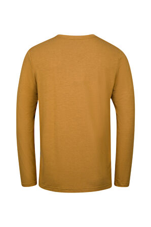 2AS Vernon Erkek Uzun Kol Viloft T-Shirt Açık Kahverengi