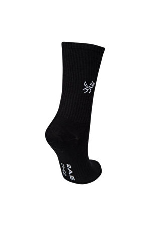 Uzun Bambu Spor Çorap Siyah