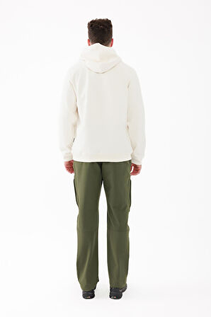 2AS Oliver Erkek Kapüşonlu Sıfır Yaka Sweatshirt Beyaz