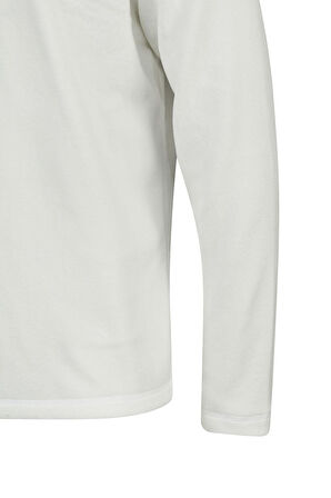 2AS Cedric Erkek Yarım Fermuarlı İnce Polar Sweatshirt Beyaz