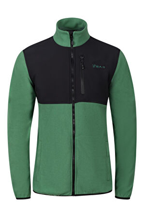 2AS Cliff Erkek Parçalı İnce Polar Sweatshirt Yeşil
