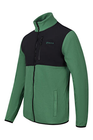 2AS Cliff Erkek Parçalı İnce Polar Sweatshirt Yeşil