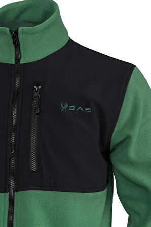 2AS Cliff Erkek Parçalı İnce Polar Sweatshirt Yeşil