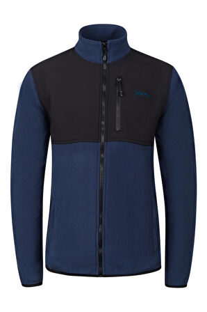 2AS Cliff Erkek Parçalı İnce Polar Sweatshirt Lacivert