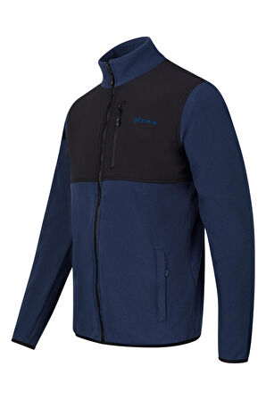 2AS Cliff Erkek Parçalı İnce Polar Sweatshirt Lacivert