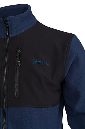 2AS Cliff Erkek Parçalı İnce Polar Sweatshirt Lacivert