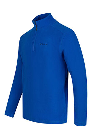 2AS Cedric Erkek Yarım Fermuarlı İnce Polar Sweatshirt Mavi
