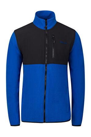 2AS Cliff Erkek Parçalı İnce Polar Sweatshirt Mavi