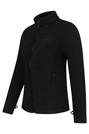 2AS Cara Kadın Tam Fermuarlı İnce Polar Sweatshirt