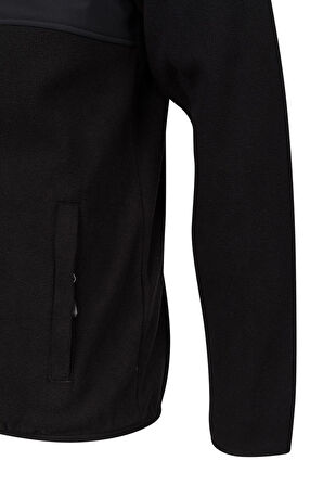 2AS Cliff Erkek Parçalı İnce Polar Sweatshirt Siyah