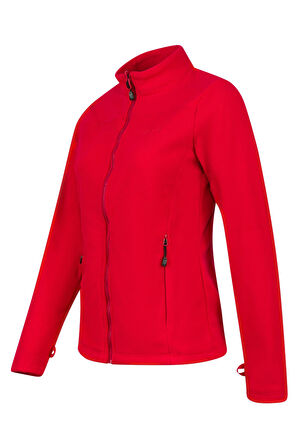 2AS Cara Kadın Tam Fermuarlı İnce Polar Sweatshirt