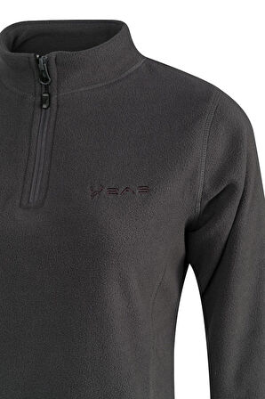 2AS Camila Kadın Yarım Fermuarlı İnce Polar Sweatshirt