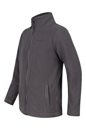 2AS Crystal Çocuk Tam Fermuarlı İnce Polar Sweatshirt Antrasit