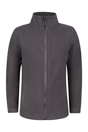 2AS Crystal Çocuk Tam Fermuarlı İnce Polar Sweatshirt Antrasit