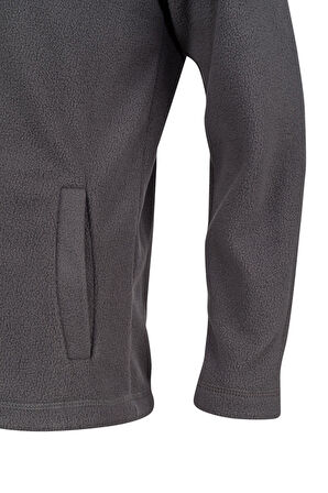 2AS Crystal Çocuk Tam Fermuarlı İnce Polar Sweatshirt Antrasit