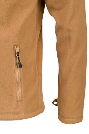 2as Chestert Erkek Tam Fermuarlı İnce Polar Sweatshırt Camel