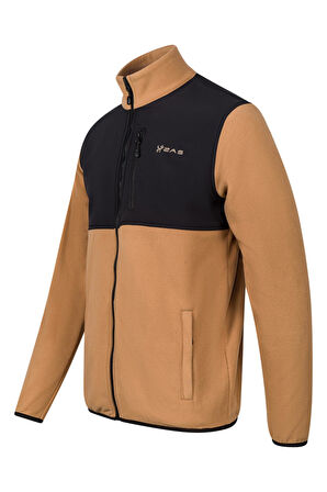 2AS Cliff Erkek Parçalı İnce Polar Sweatshirt Camel 