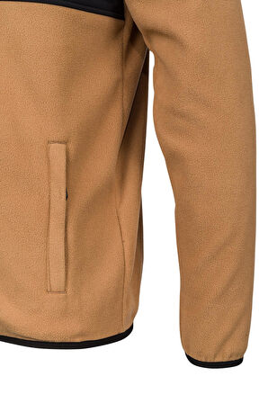 2AS Cliff Erkek Parçalı İnce Polar Sweatshirt Camel 