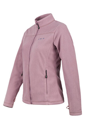 2AS Cara Kadın Tam Fermuarlı İnce Polar Sweatshirt