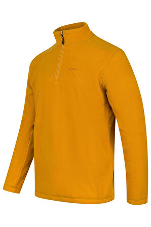 2AS Cedric Erkek Yarım Fermuarlı İnce Polar Sweatshirt Hardal