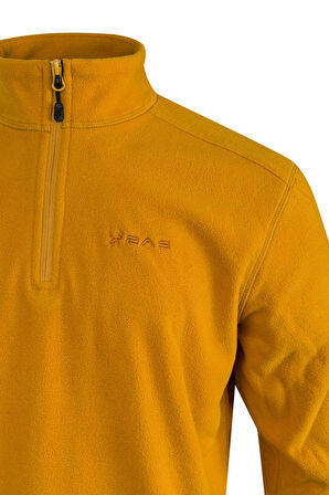 2AS Cedric Erkek Yarım Fermuarlı İnce Polar Sweatshirt Hardal