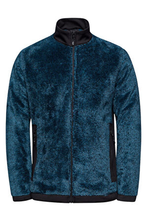 2as San Diago Erkek Tam Fermuarlı Çizgili Polar Lacivert