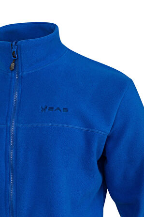 2as Chestert Erkek Tam Fermuarlı İnce Polar Sweatshırt Mavi