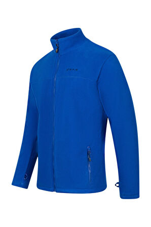 2as Chestert Erkek Tam Fermuarlı İnce Polar Sweatshırt Mavi