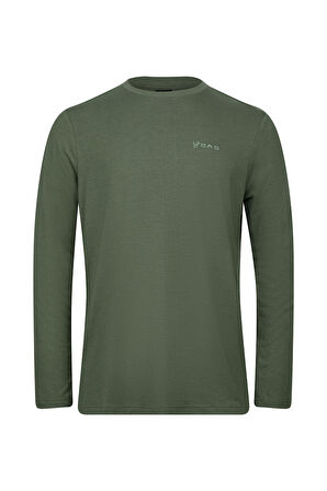 2AS Vernon Erkek Uzun Kol Viloft T-Shirt Haki