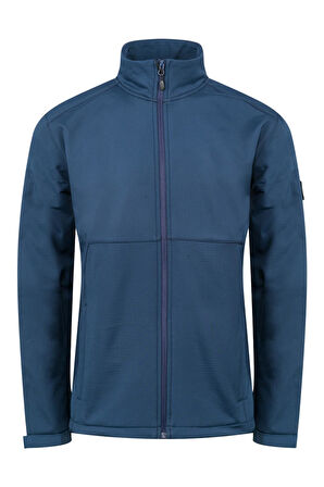 2AS Samuel Erkek Softshell Kareli Ceket Mavi