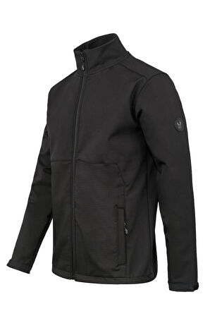 2AS Samuel Erkek Softshell Kareli Ceket Siyah