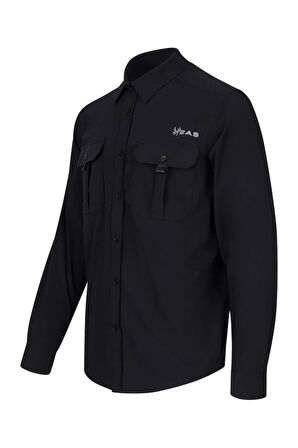 2AS Gear Siyah Erkek Uzun Kollu Gömlek
