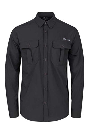 2AS Gear Antrasit Erkek Uzun Kollu Gömlek