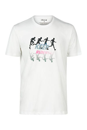 AS Alex Baskılı Erkek Sıfır Yaka T-Shirt