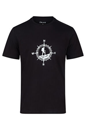 2AS Alex Baskılı Erkek Sıfır Yaka T-Shirt