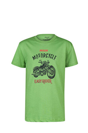 2AS Aja Çocuk Baskılı T-Shirt Yeşil 212