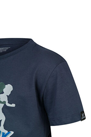 2AS Aja Çocuk Baskılı T-Shirt Lacivert 210