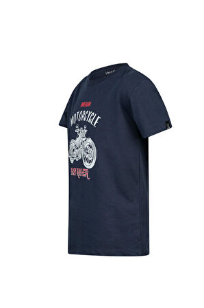 2AS Aja Çocuk Baskılı T-Shirt Lacivert 212