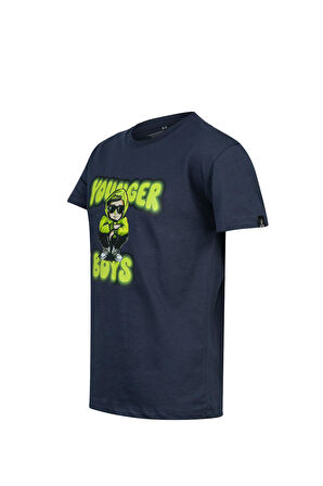 2AS Aja Çocuk Baskılı  T-Shirt Lacivert 214