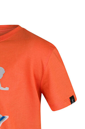2AS Aja Çocuk Baskılı T-Shirt Turuncu 210