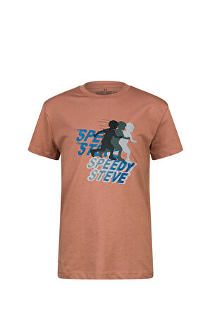 2AS Aja Çocuk Baskılı T-Shirt Kahve 210