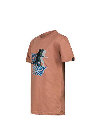 2AS Aja Çocuk Baskılı T-Shirt Kahve 210